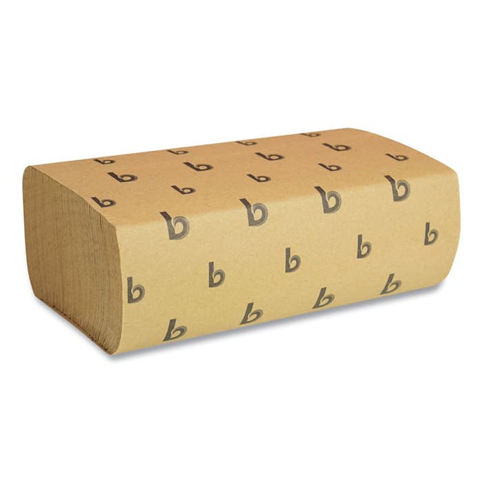 Boardwalk 1-Ply Multifold Paper Towel, Natural, 9" x 9-29/64" (250/Pack)