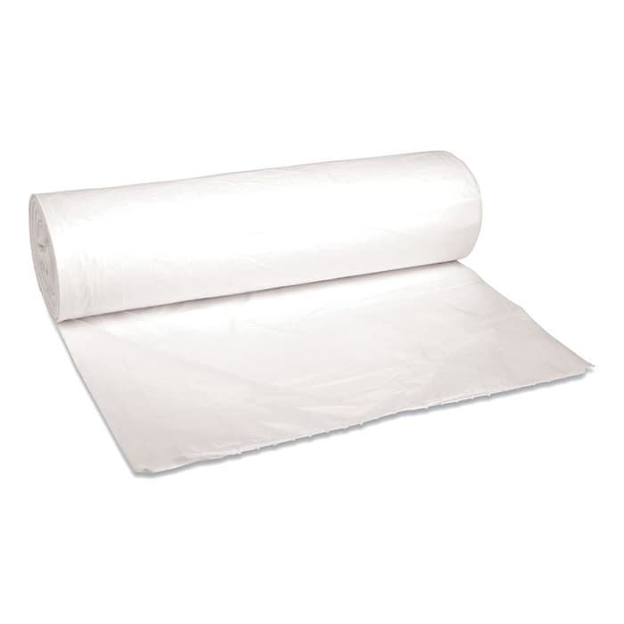 Boardwalk 45 Gallon High Density Repro Can Liner, White (100/Box)