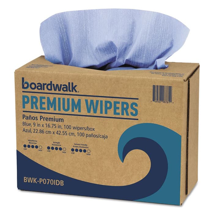 Boardwalk Premium Wiper, Blue, 9" x 16-3/4" (10 Box/Case)