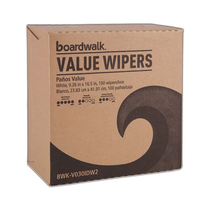 Boardwalk Value Wiper, White, 9-21/64" x 16-1/2" (9 Box/Case)