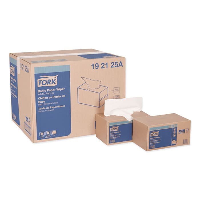 Tork 2-Ply Multipurpose Folded Paper Wiper, White, 9" x 10-1/4" (18 Box/Case)