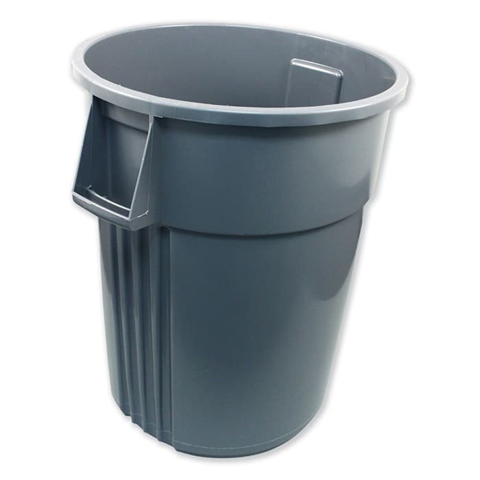 Impact Advanced Gator Plus Round Waste Bin, 55 Gallon, Gray