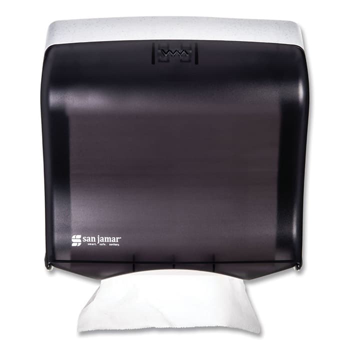 San Jamara Ultrafold Fusion C-Fold and Multifold Towel Dispenser, Black, 11-1/2" x 5-1/2" x 11-1/2"