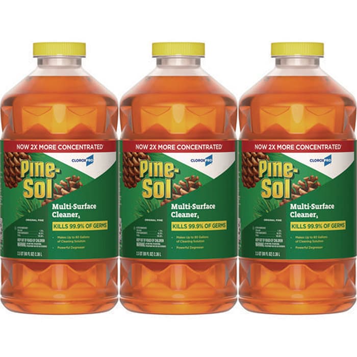 Pine-Sol Original Pine Scent Disinfectant Cleaner Concentrate, 80 oz Bottle (3/Box)