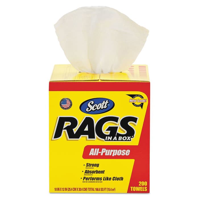 Scott Rag, White, 10" x 12" (200/Box)