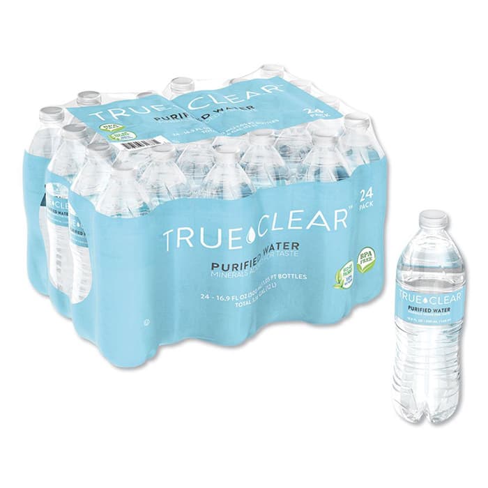 True Clear Purified Water Bottle, 16.9 oz Bottle (84 Case/Pallet)