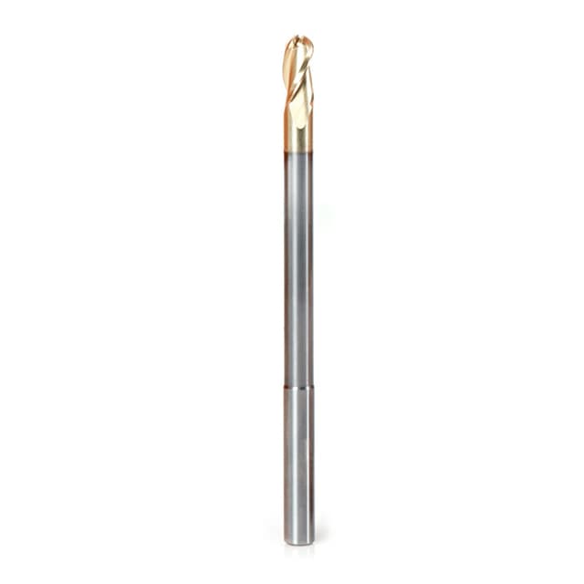 1/4" x 4" 2D/3D Carving Ball Nose ZrN Coated Router Bit, 3-Flute, 1/4" Shank