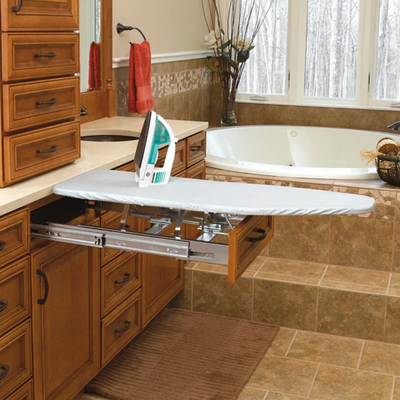 19-13/16" Fold-Out Ironing Board, Chrome Finish