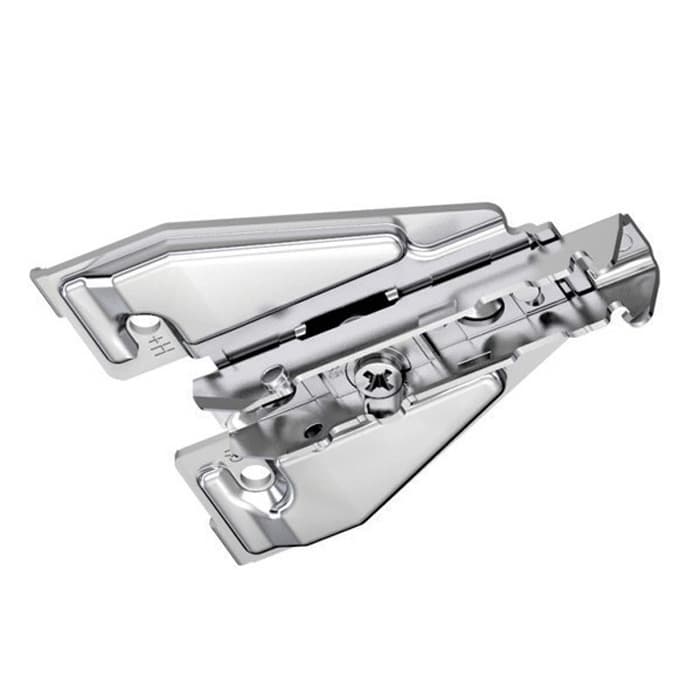 Tiomos Cam Adjustable Face Frame Mounting Plate for Wood Screws, Nickel-Plated, Screw-On, 5mm