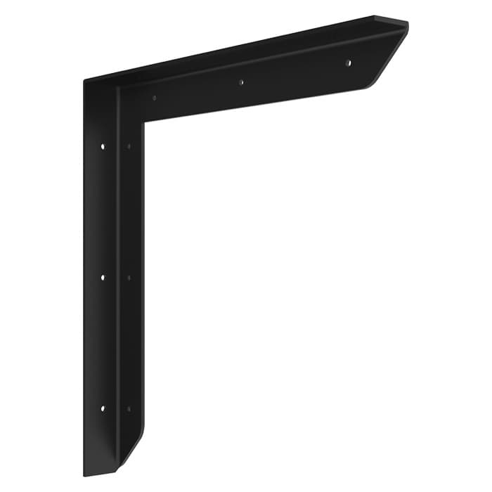 16" Versa Hidden Support Bracket, Black