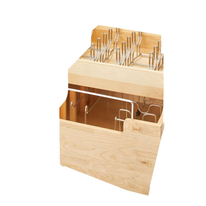 14-1/2" 2-Tier Cookware Organizer with MOVENTO Soft-Closing, Natural Maple
