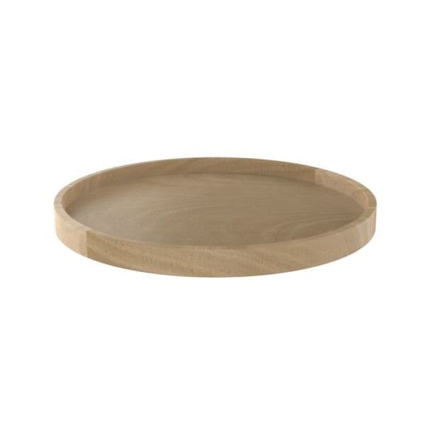 28" Full-Circle 1 Tray Wood Lazy Susan with Swivel Bearing