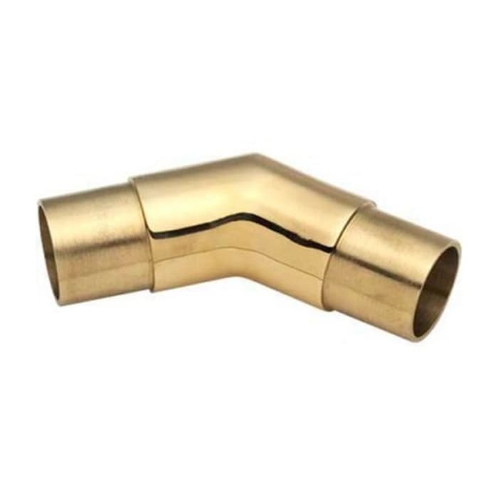 1-1/2" 135° Angle Elbow Fitting, Polished Brass