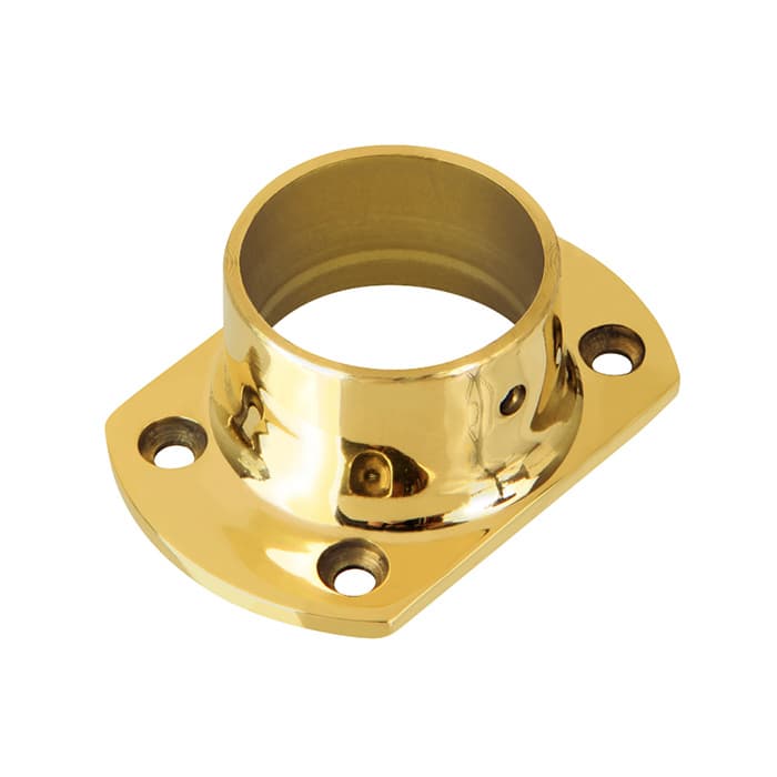 4" Cut Wall Flange, Satin Stainless Steel