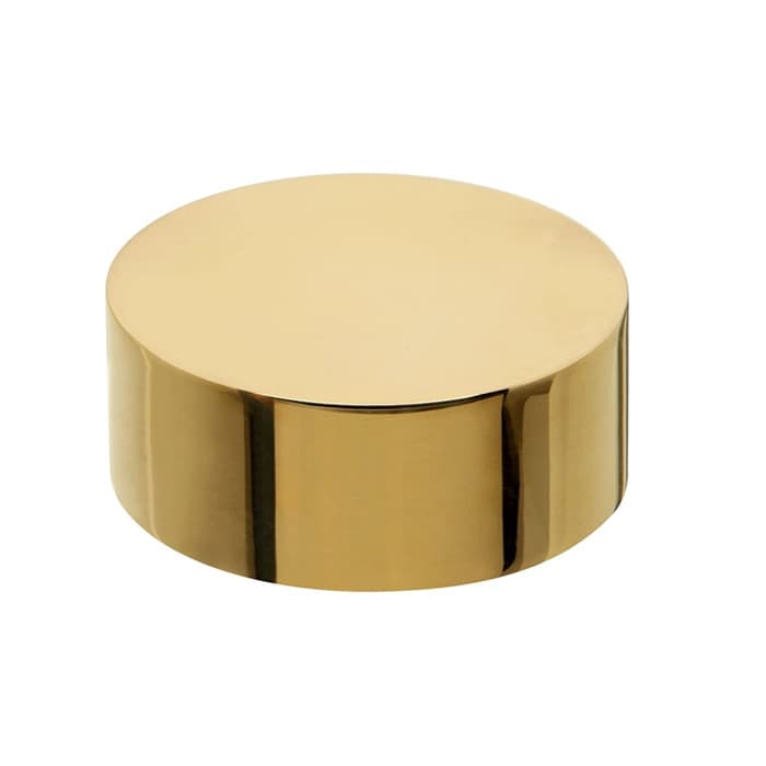 2-1/8" Flush End Cap, Polished Brass