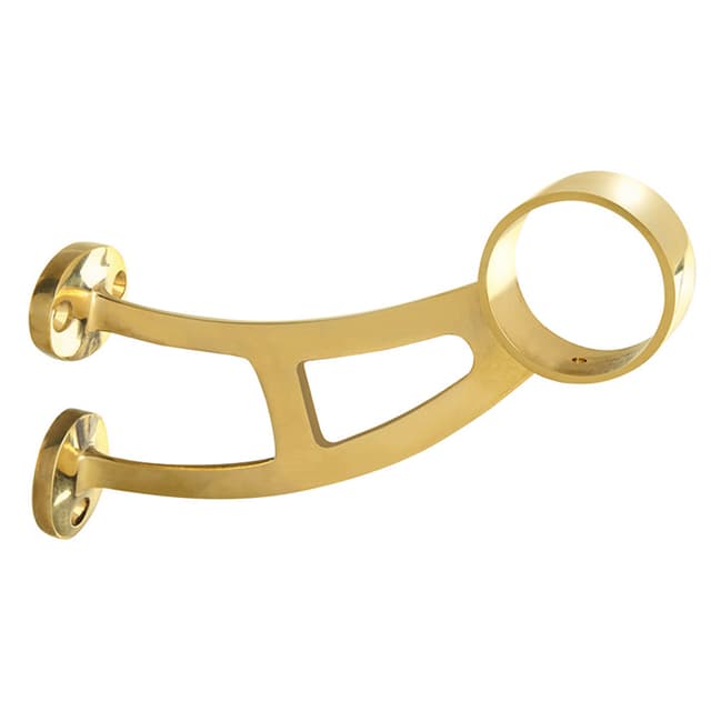 1-1/2" Bar Bracket, Polished Brass