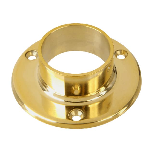 2" Wall Flange, Polished Brass