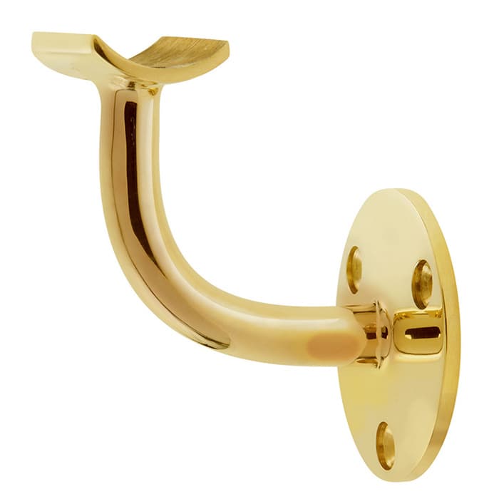 1-1/2" Handrail Bracket, Polished Brass