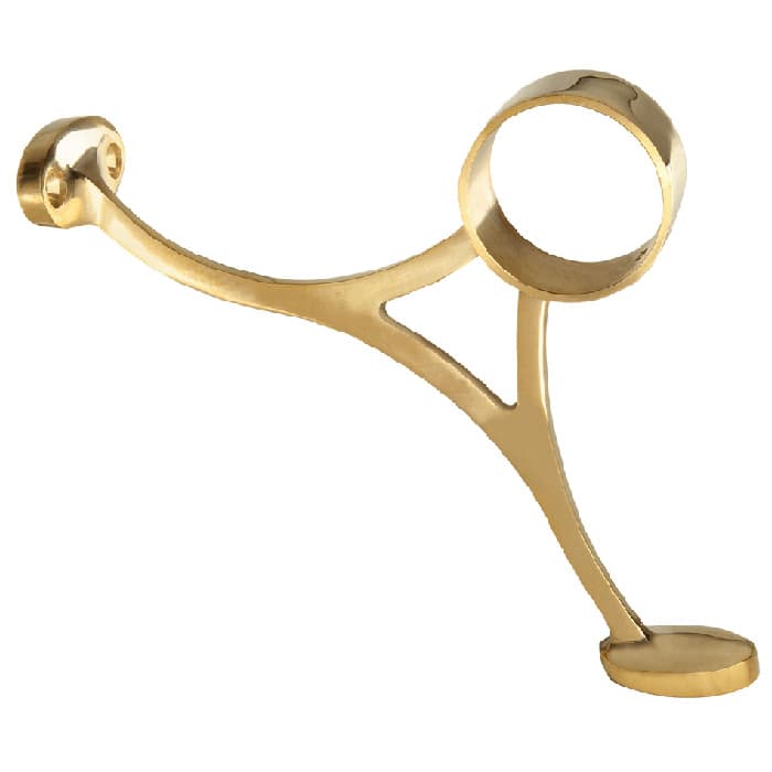 2" Combination Bracket, Polished Brass