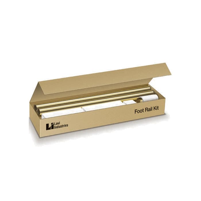 12' Foot Rail Kit, Bright Brass
