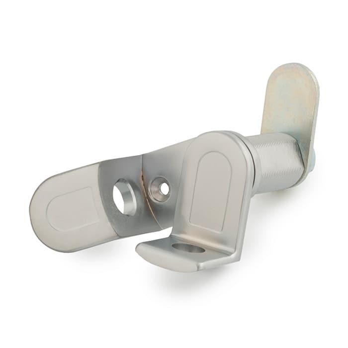 Padlockable Cam Lock with Finger Pull, Satin Chrome