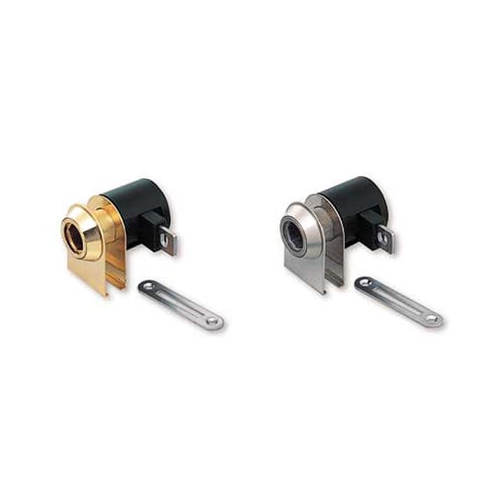 Glass Door Cam Lock with Interchangeable Cylinder, Master Key, Gold