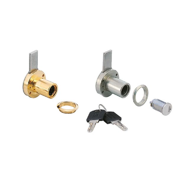 Drawer Lock Cylinder, Satin Nickel, Master Keyed
