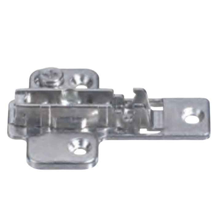 Nexis Cam Adjustable Mounting Plate, 3-Point Fixing, Nickel-Plated, Screw-On, 8mm