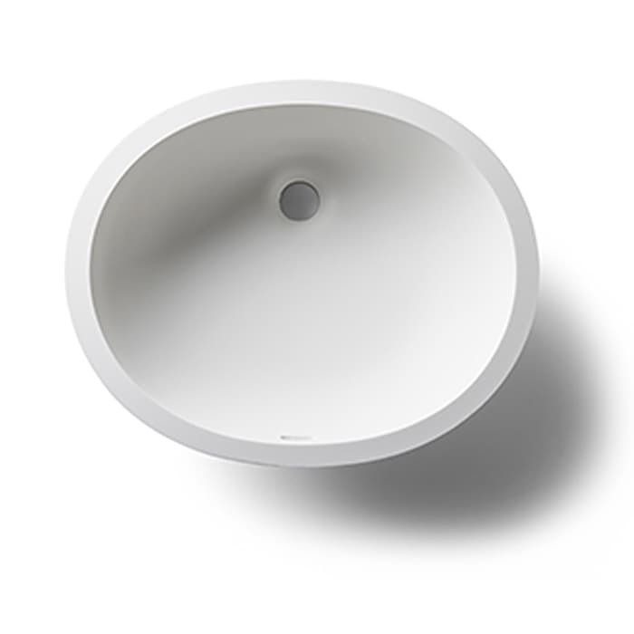 1613 Acrylic Undermount Single Bowl Vanity Sink, 18-1/8" x 14-3/4" x 7", Arctic
