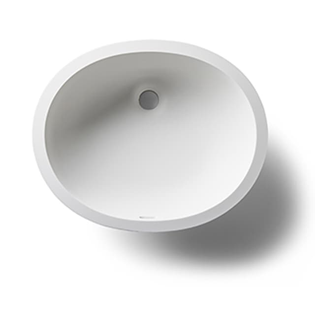 1613 Acrylic Undermount Single Bowl Vanity Sink, 18-1/8" x 14-3/4" x 7", Arctic
