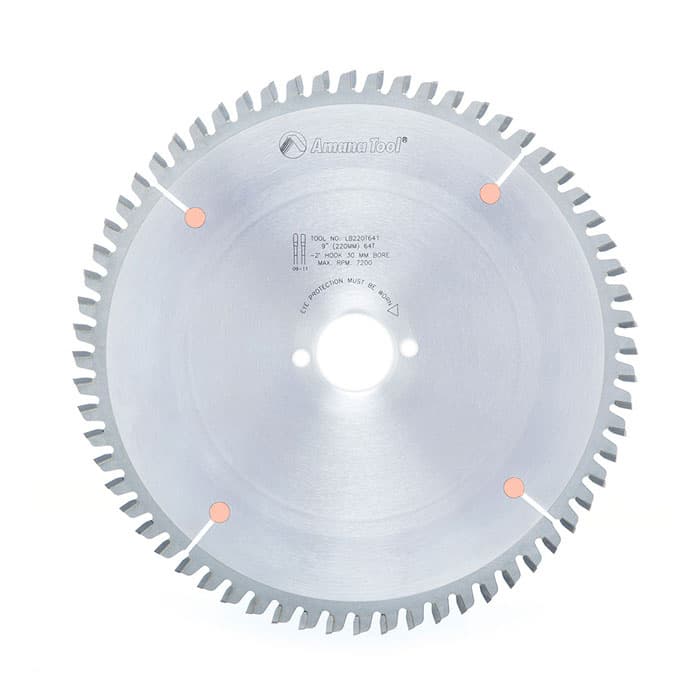 220mm x 64 Teeth Non-Melt Plastic Saw Blade