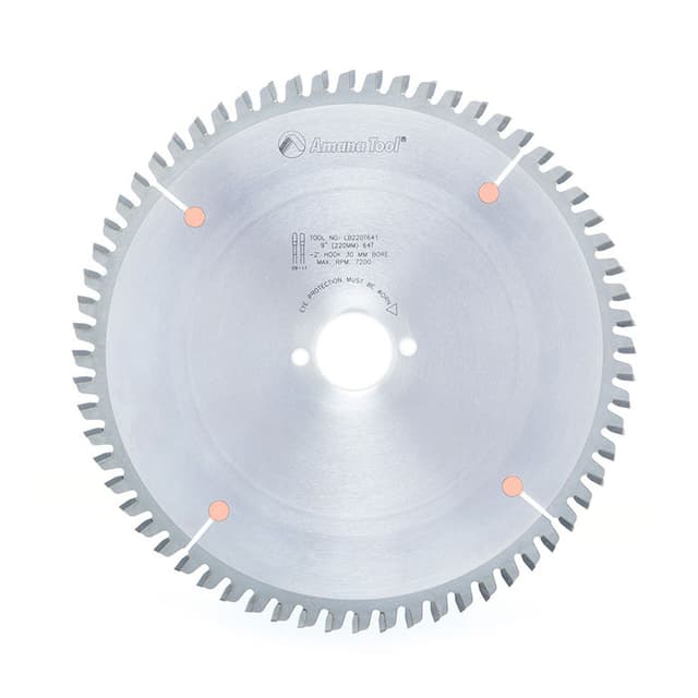 220mm x 64 Teeth Non-Melt Plastic Saw Blade
