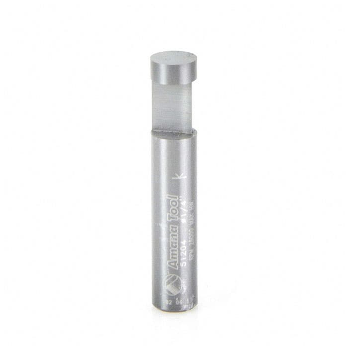 1/4" x 1-1/2" Short/Flat Pilot Bit for Dado Clean Out and Cleaning Flush Trim, 1-Flute, 1/4" Shank