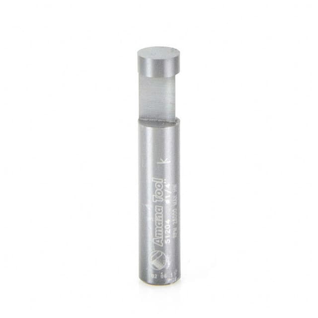 1/4" x 1-1/2" Short/Flat Pilot Bit for Dado Clean Out and Cleaning Flush Trim, 1-Flute, 1/4" Shank