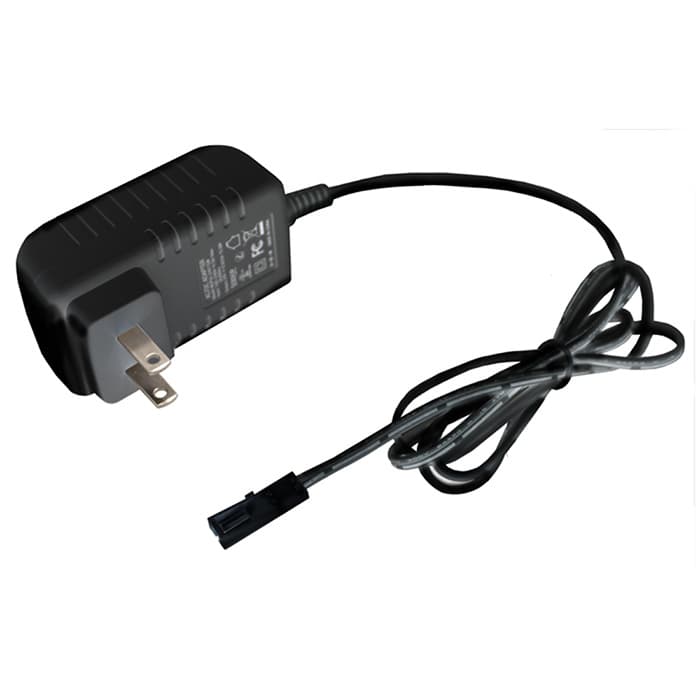 12V 15W Wall Plug-In LED Power Supply with 1-Port, Black