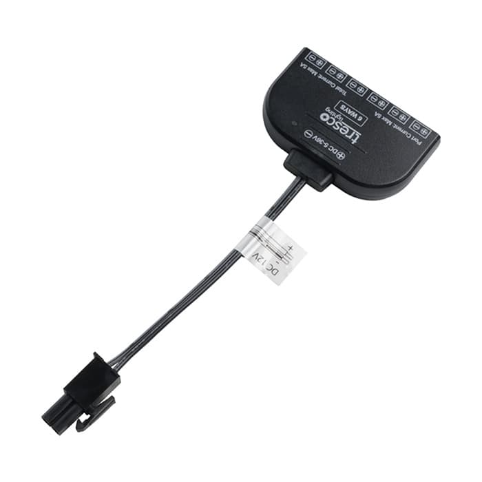 12VDC Power Adapter, AMP to MINI, Six Port