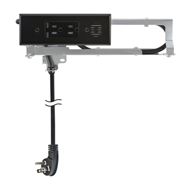 Docking Drawer Blade In-Drawer Outlet with 2 15-amp AC outlet and 65W USB-C Port, Black