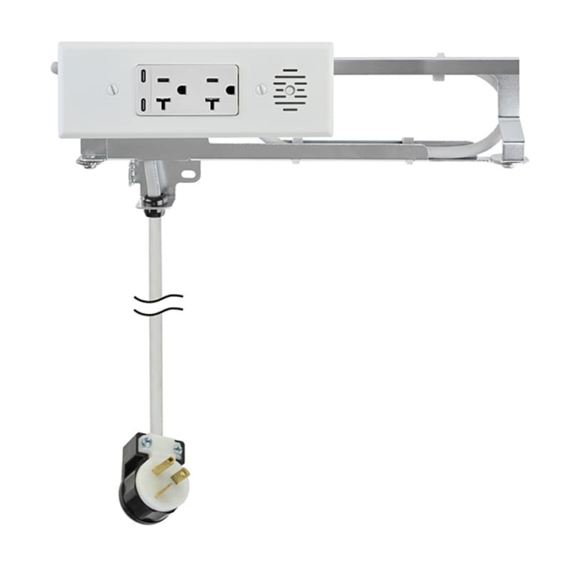 Docking Drawer Blade In-Drawer Outlet with 2 20-amp AC Outlet and 2 65W USB-C Port, White