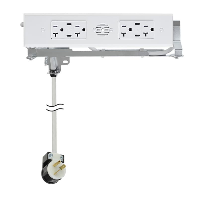 Docking Drawer Blade Duo In-Drawer Outlet with 4 20-amp AC Outlet and 4 65W USB-C Port, White