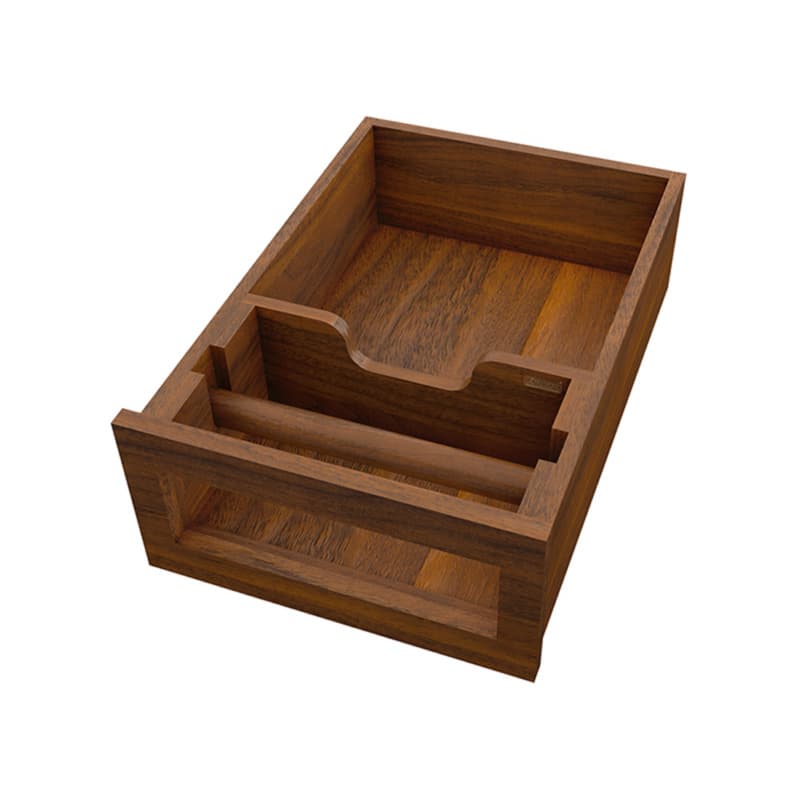 15" Paper Towel Drawer System with BLUM Soft-Close Slides for 18" Base Cabinets, Dark Brown