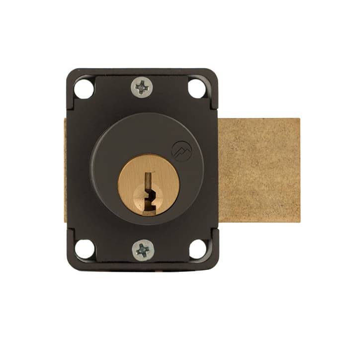 700 Schlage C Keyway Pin Tumbler Deadbolt Drawer Lock, Oil Rubbed Bronze, Keyed to O-Bit Key, Cylinder Length 1-3/8"