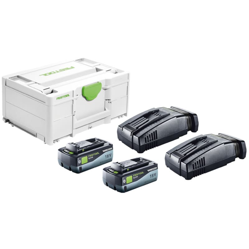 18V 8.0Ah Battery/Charger Starter Pack With 2 Chargers/Systainer