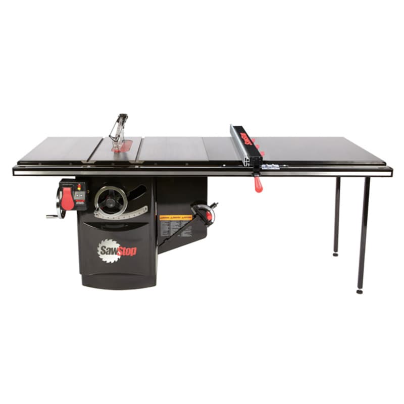 Industrial 3HP, 1ph, 230v Cabinet Saw with 52" Industrial T-Glide Advance Rip Fence, Rails & Extension Table
