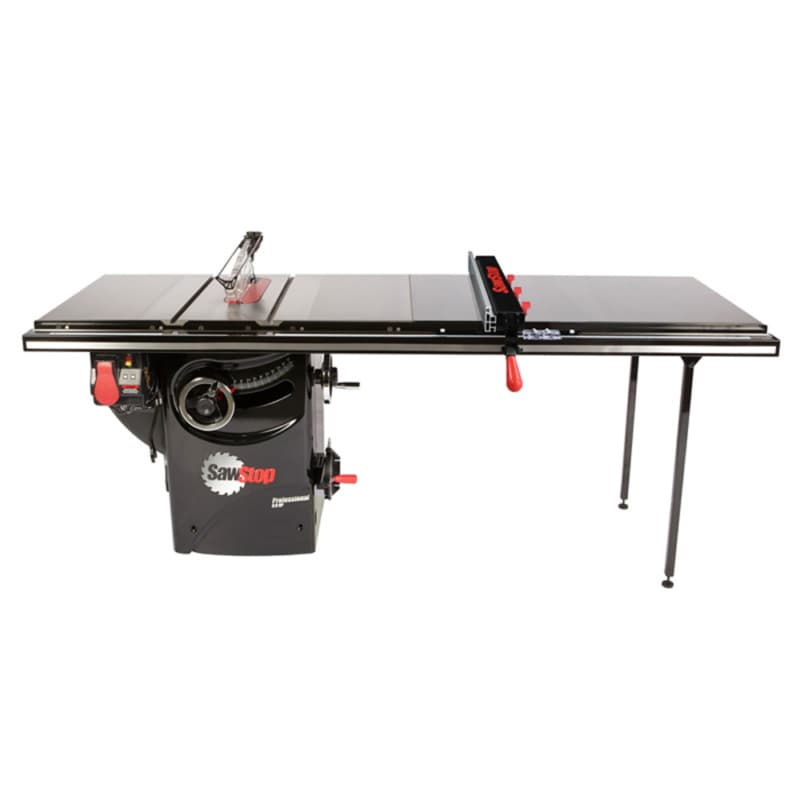Professional 3HP Cabinet Saw with 52" Professional T-Glide Advance Rip Fence, Rails & Extension Table