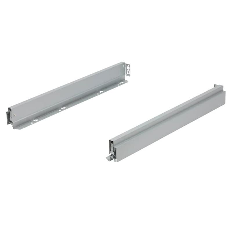 Nova Pro Scala H63 Drawer Member Set with 154lb Capacity, Full Extension, Soft-Closing, 2-1/2", Silver, 16