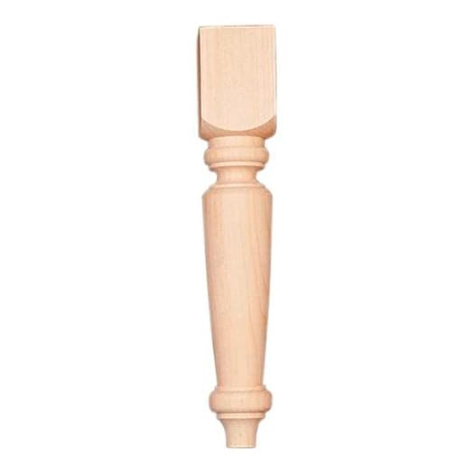 3-1/4" Wide x 15-1/4" High Butcher Block Table Leg, Pine
