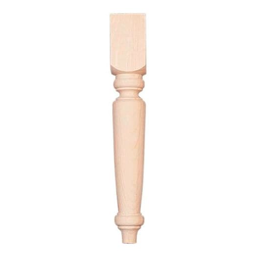 3-1/4" Wide x 21" High Butcher Block Table Leg, Pine