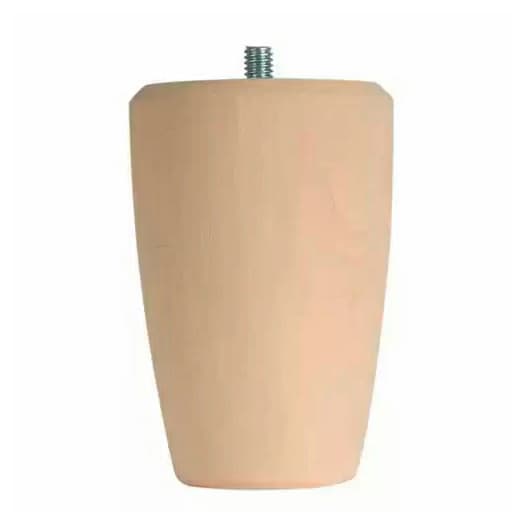 2-1/2" Wide x 4" High Square Taper Bun Foot, Hardwood