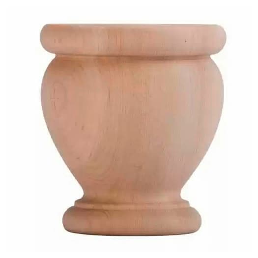 4" Wide x 4-1/2" High Poppy Bun Foot, Cherry