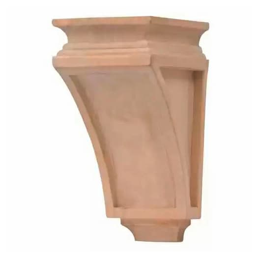 4-3/4" Arts/Crafts Lantern Hand Carved Corbel, Linden